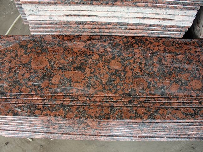 Customized Polished Carmen Red Granite Stairs