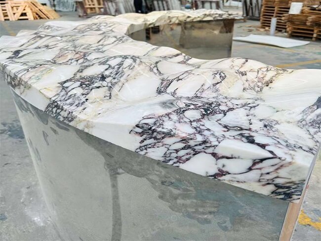 Calacatta Viola Curving Table Tops