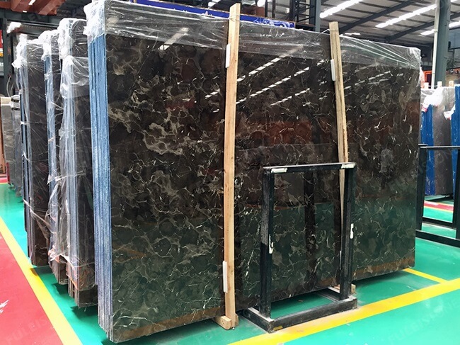 polished china dark emperador marble slabs (2)