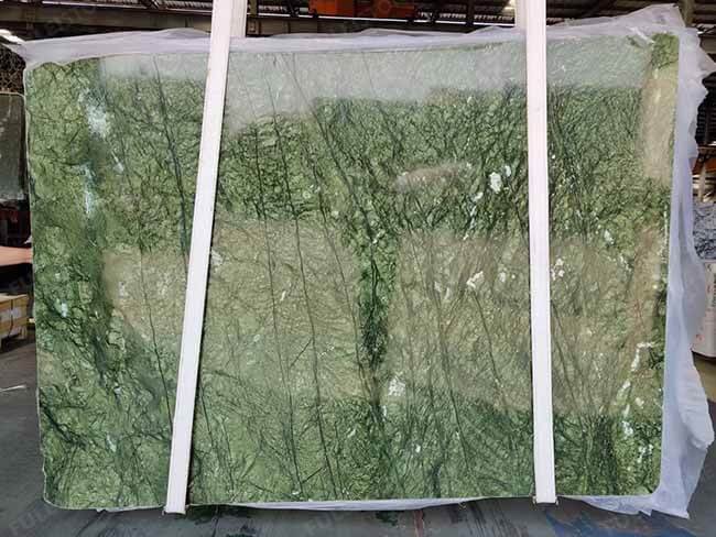 Dandong green marble slab for vanity top (6)