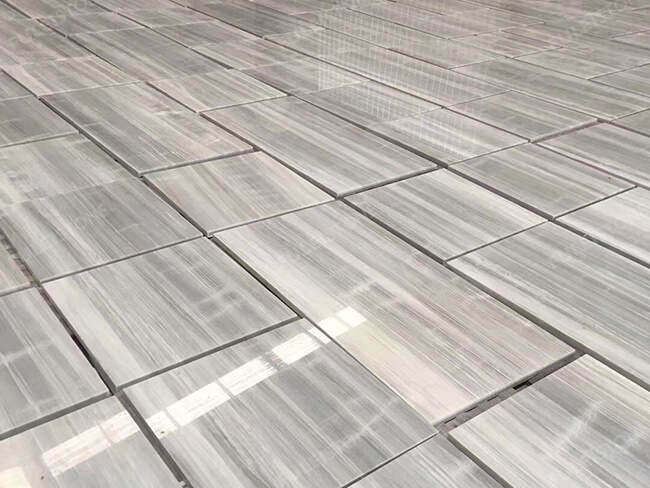 Polished Ice Wood Marble Tiles