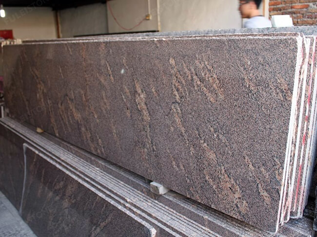 polished giallo california granite slabs (2)