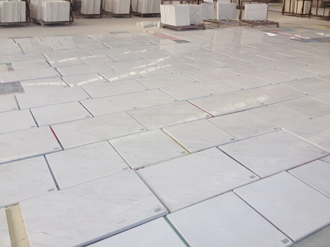 Polished Bianco Ariston Marble Tiles For Florings