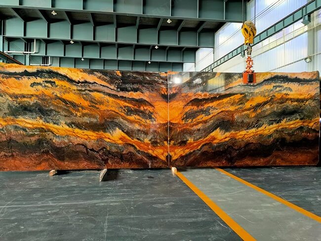 Good Polished Gold Fire Quartzite Slabs