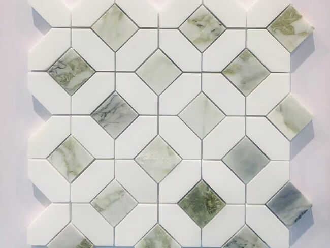 Mosaic Tiles 12&#8221;X12&#8221; of White Beauty Marble