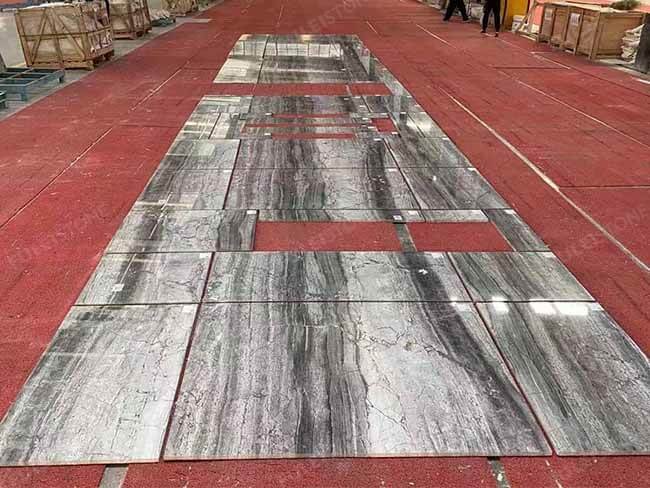 natural polished Moon Grey Marble slab for tiles (4)