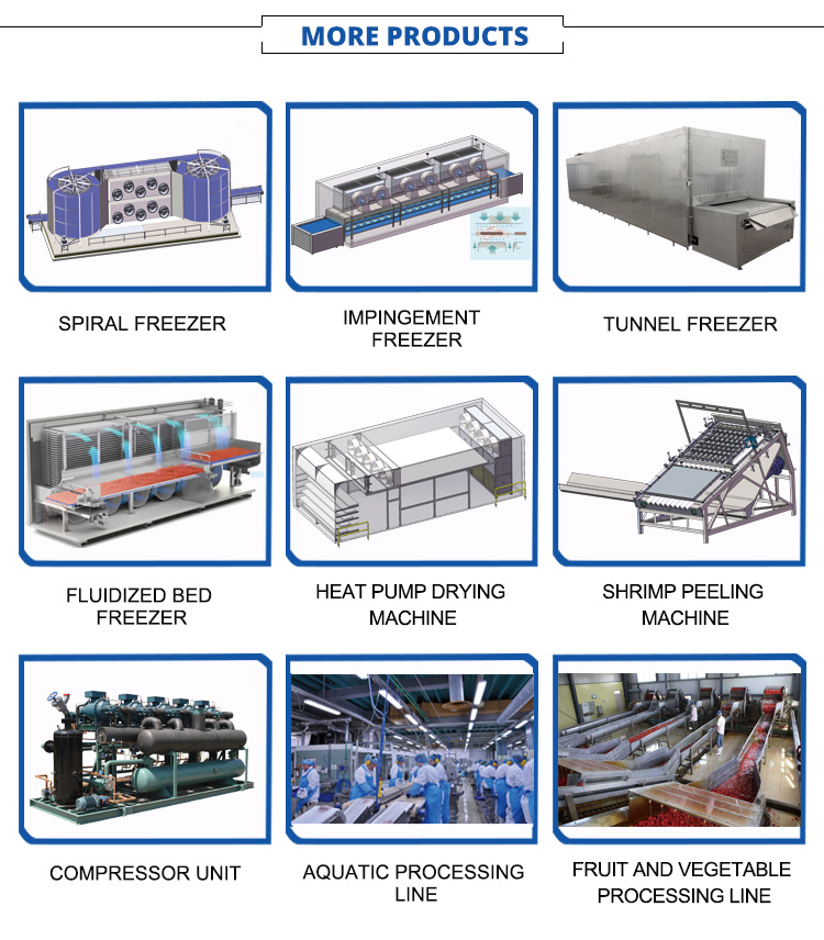 Fully Modular Design Quick and Complete Impingement Tunnel Freezer/Crust Freezing Machine for Thin Products with Stainless Steel Sturcture