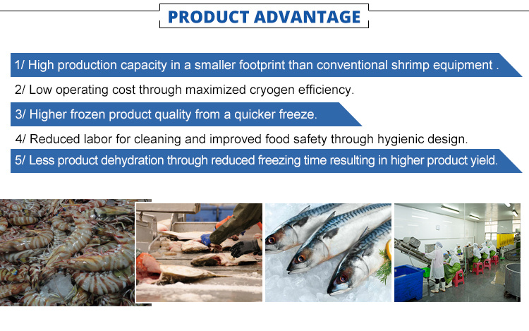 Industrial IQF Spiral Freezer for Seafood with CE Approved