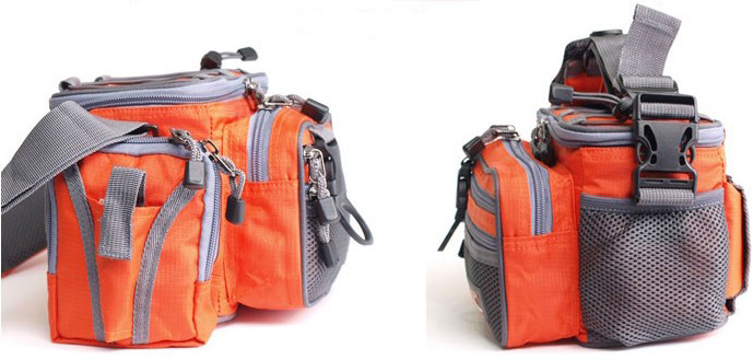 Fishing waist bag with 2EA tackle box Orange - Waist or Shoulder style/Wholesales Fishing Bag