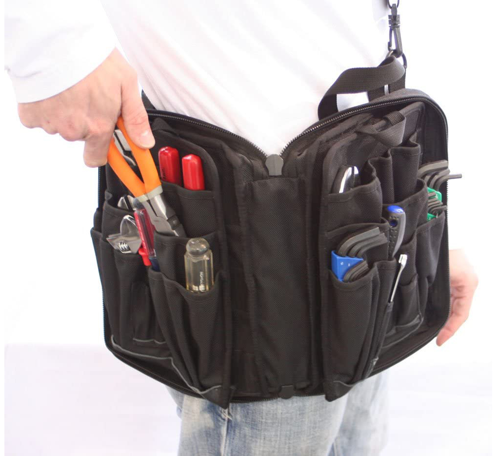 Pro-Fit Carry Systems Zippered Tech Tool Bag with Shoulder Strap