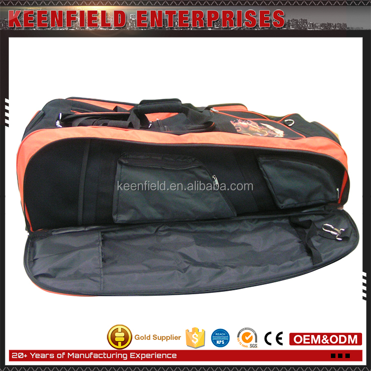 Hot Sale Softball Polyester Baseball Bat Equipment Bags With Big Wheel