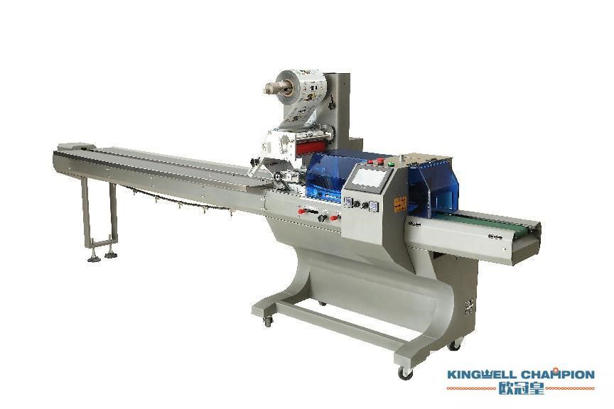 OG-BG1000 up-paper three servo pillow packaging machine  