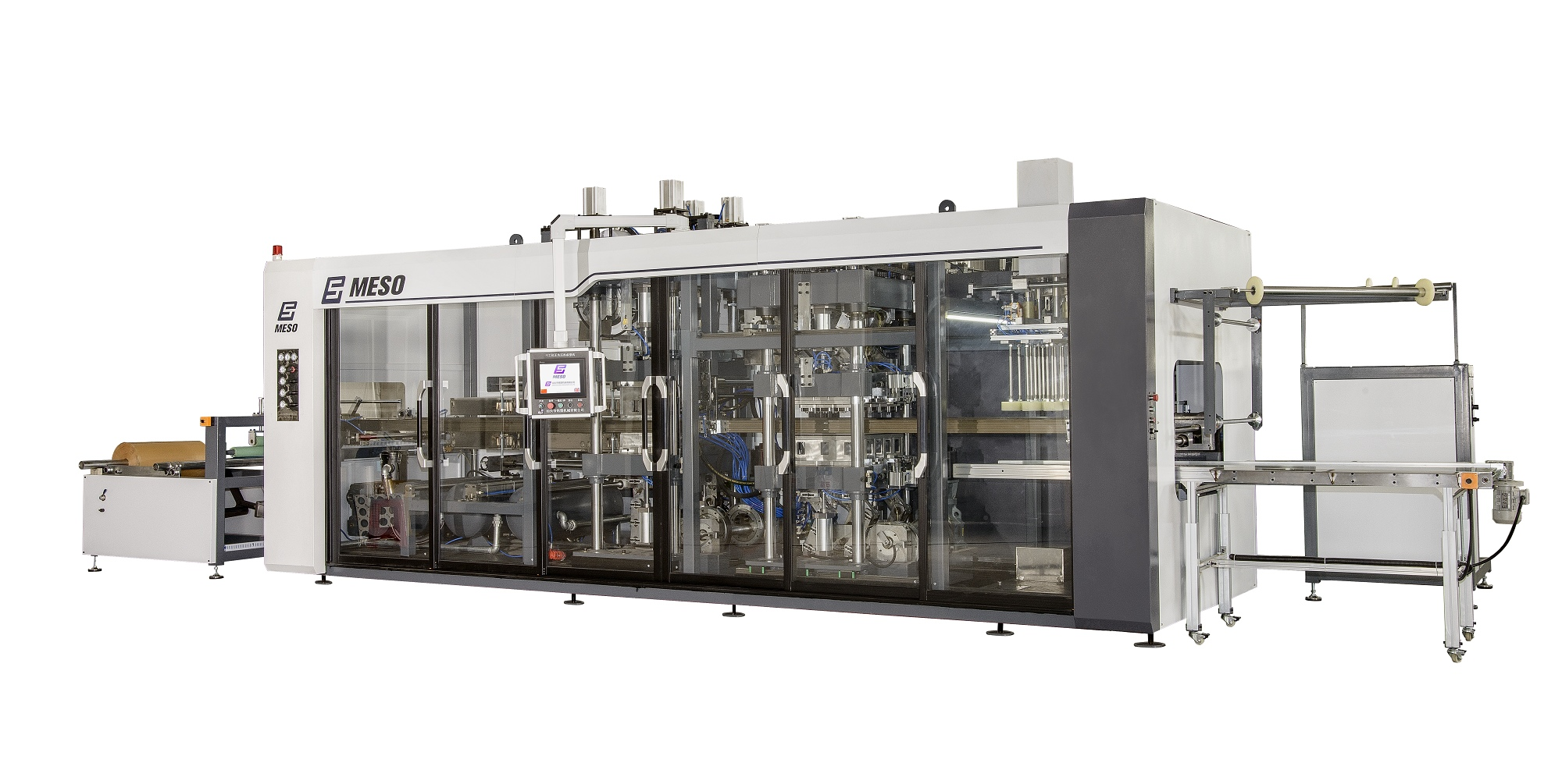 OG-720-600 positive and negative pressure three-station thermoforming machine(4-stage heating)