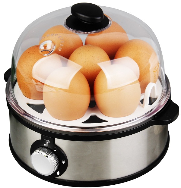 Egg cooker steamer with hardness setting