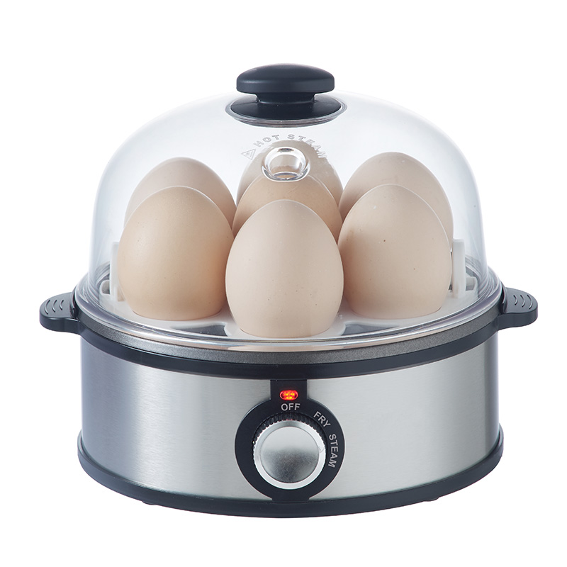  7eggs capacity egg boiler for steamer with 360W wattage and fry egg with 180W wattage function