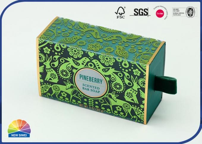 Soap Package Ribbon Pull Slide Drawer Paper Box Recycled Material 0