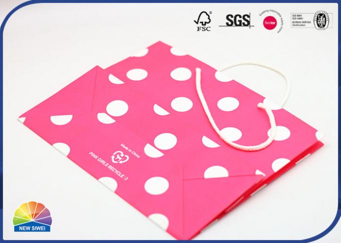 Customized Size Logo Varnishing Paper Shopping Bag With Nylon Handle 0