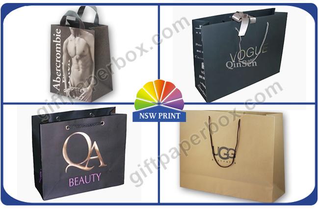 Logo Embossing Custom Printed Paper Gift Bag with Ribbon Closure for Luxury Gift 0
