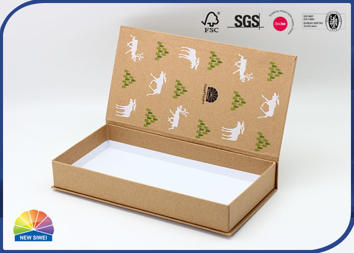 Uv 4c Print Magnetic Flip Open Book Packaging Kraft Paper Box