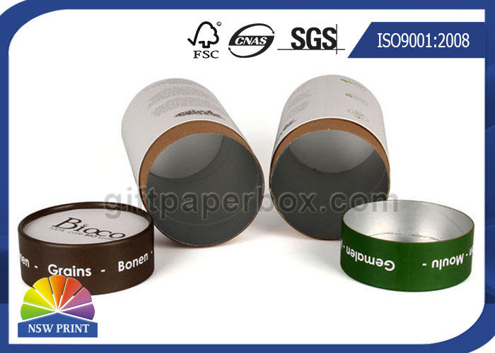 Aluminum Foiling Inside Paper Packaging Tube / Cardboard Cylinder Packaging Box