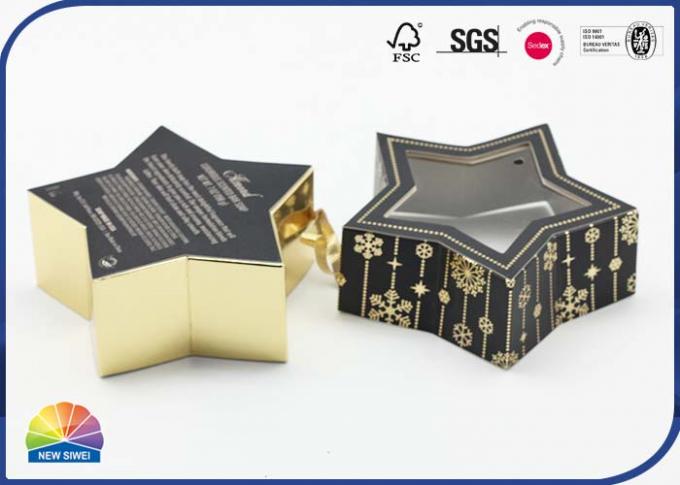 4C Print Pentagram Paper Cardboard Box For Chocolate Packaging 0