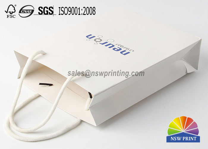 Laminated Cotton Rope Handle Single Logo Colour Paper Kraft Bag