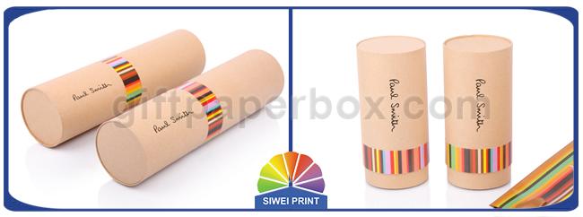 Branded Logo Cardboard Paper Packaging Tube Cylinder Box With Design Printed 0