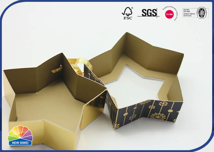 Star Designed 300g Folding Gold Card Carton Boxes Customized Logo Matte Varnishing