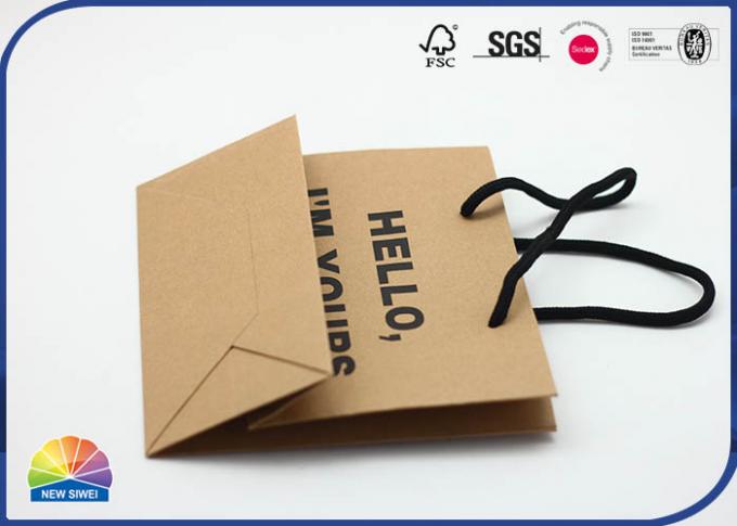 4C Customized Size Logo Kraft Paper Bags With Nylon Handle 0