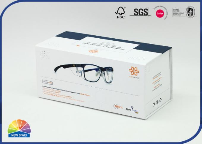 Strong Magnetic Lid Collapsible Paper Box For Glasses Spot Uv 0