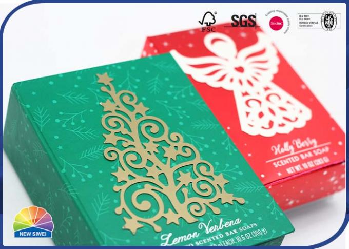 Matt Lamination Hinged Lid Gift Box 1000gsm Cardboard Christmas Gift Pack 0
