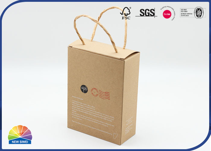 Recyclable Kraft Paper Folding Carton Box Die Cut Window With Handle