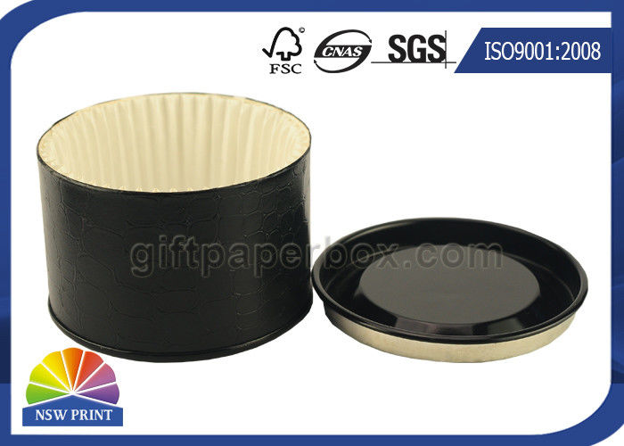 Black Metal Plug / Cap / Bottom Paper Packaging Tube Sustainable For Eye Mask