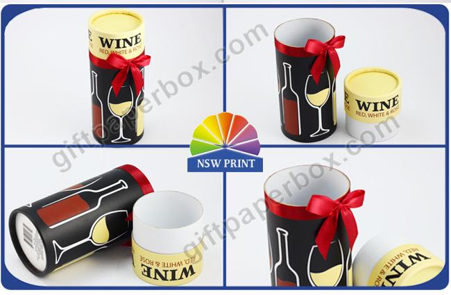 Custom Printing Paper Packaging Tube / Paper Can for Gift or Wine Glass Bottle Wrapping 0
