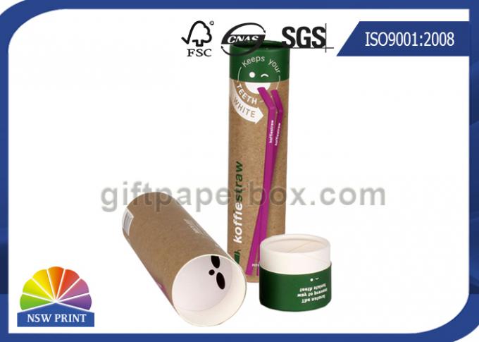 Handmade 1.5mm Kraft Cardboard paper tubes packaging Pantone Color Eco - Friendly 0