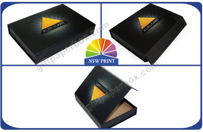 Matte Black Hinged Lid Gift Box Paper Packaging Box Customized Glossy 0