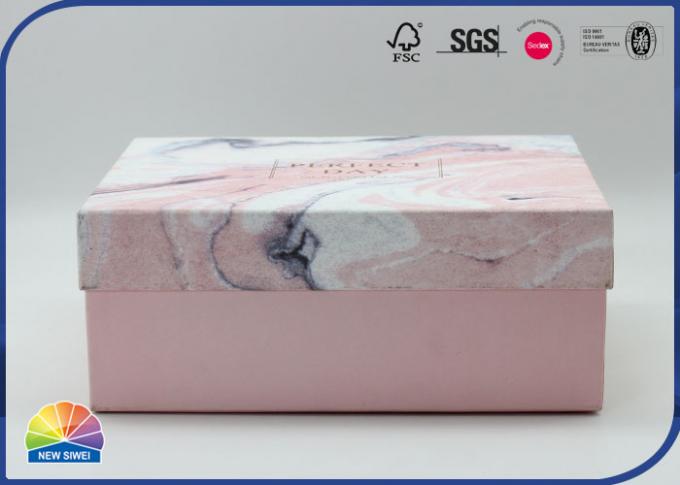 1200gsm Grey Cardboard Biodegradable Pink Paper Gift Rigid Box 0