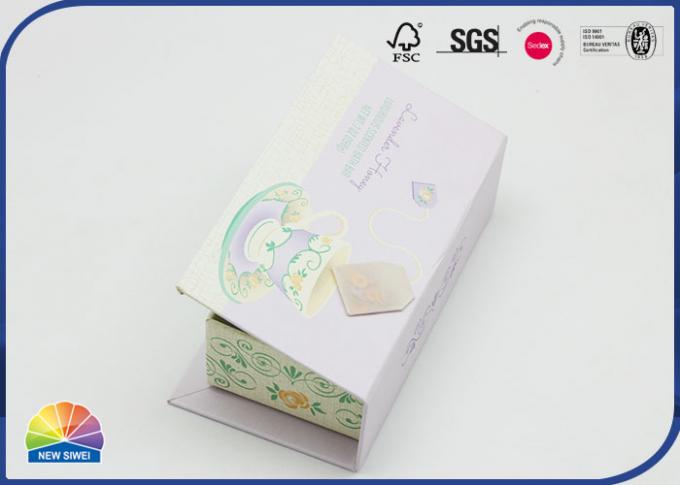 1200gsm Cardboard Tea Gift Box Hinged Lid Gift Box With CMYK Printing 0