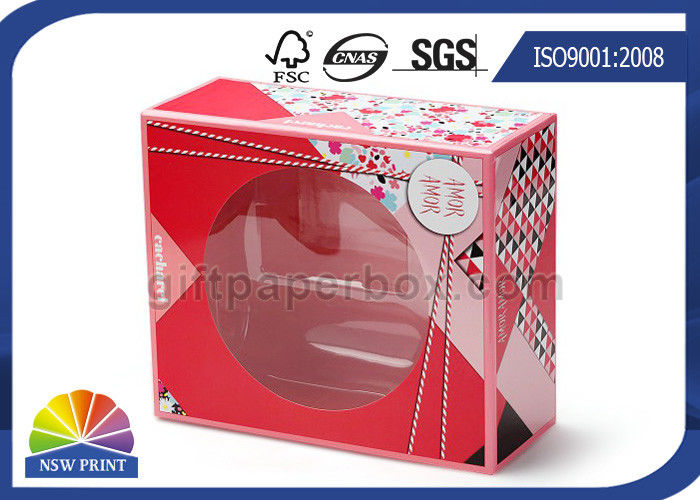 Cardboard Paper Sliding Drawer Boxes With Clear PVC Window