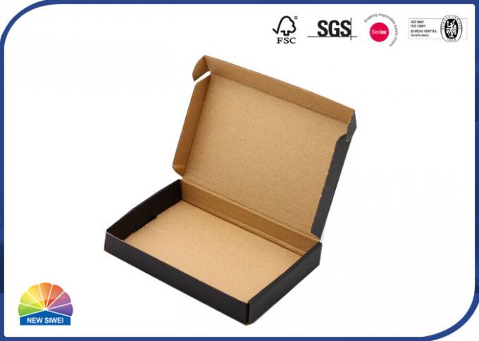 Custom Logo Black Print E-Flute Corrugated Mailer Box 0