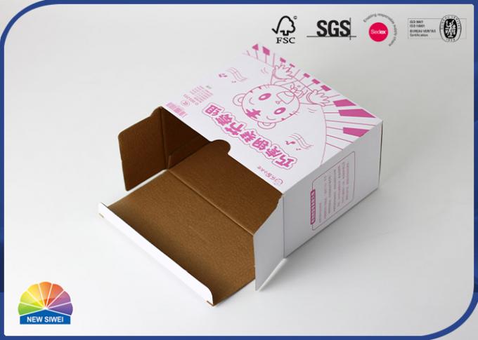 Pink Offset CMYK Printing Corrugated Packaging Box Matte Recycled 0