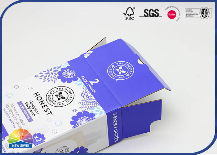 ODM Shampoo Packaging 300gsm Coated Corrugated Custom Size Boxes