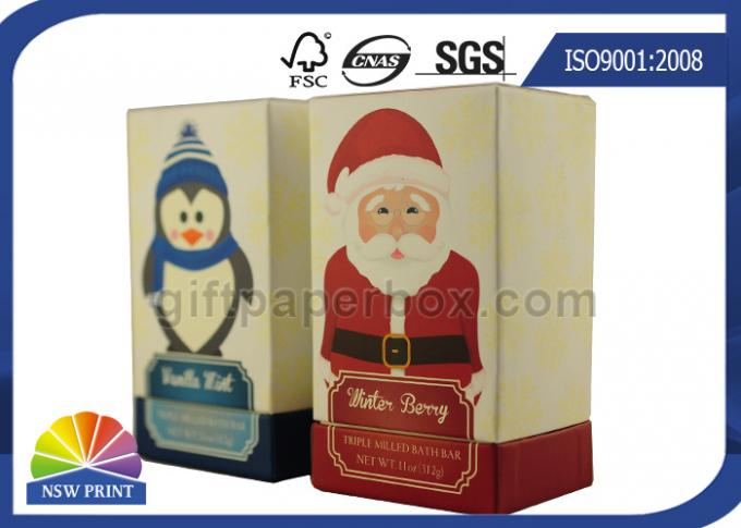 Christmas Design Luxury Rigid Gift Box / Cardboard Gift Boxes Custom Printed 0
