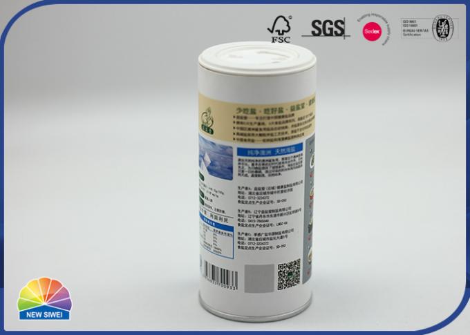 Cardboard Cylinder Packaging Composite Paper Tube With Plastic Cap Custom Color 0