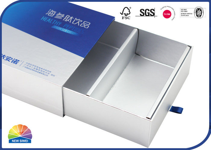 Reverse Uv Coating Rigid Drawer Paper Box With Paper Divider