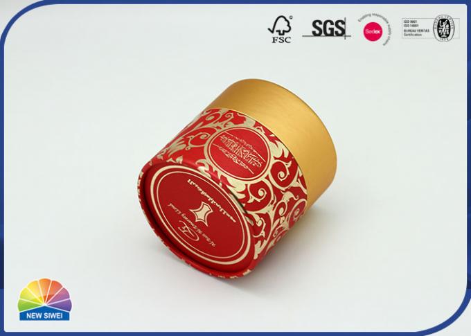 Gold Hot Stamping Cardboard Paper Tube For Gifts Packaging 0
