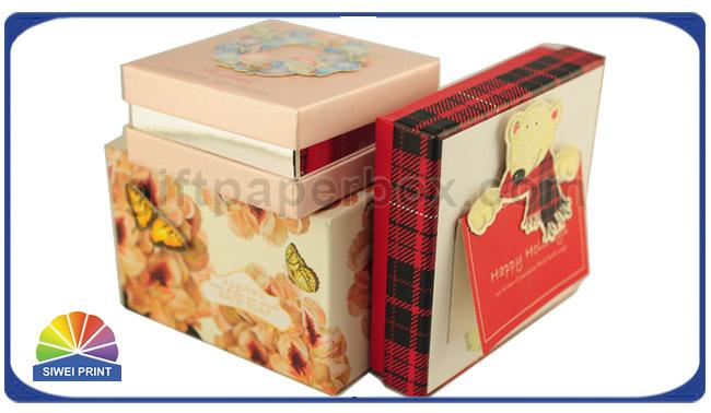 Printed Soap Paper Gift Box With Lift Off Lid / ODM Paper Presentation Boxes 1