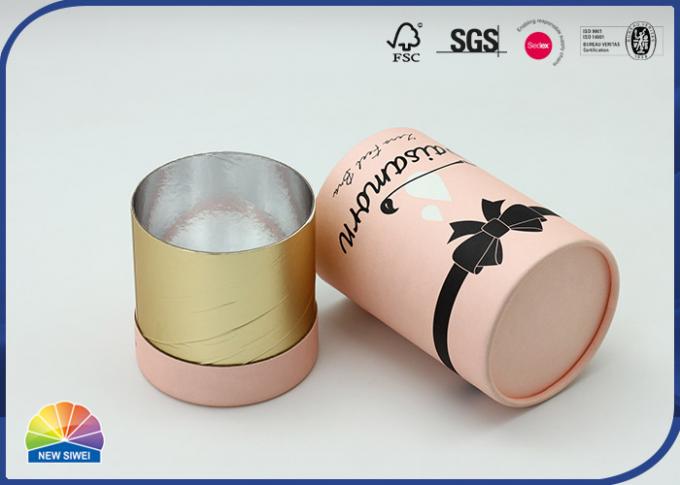 Specialty Pink Paper Cylinder Containers Girl Present Packaging 0