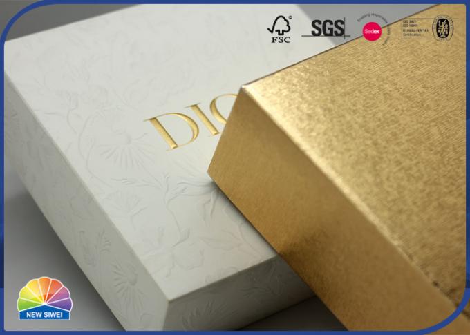 Debossing Fully Cover Paper Gift Box Hot Foil Gold Stamping Luxury Box For Jewelry Cosmetic 0