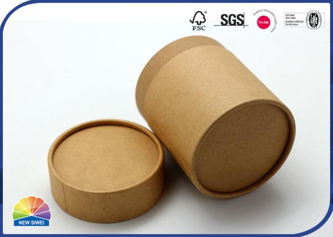 No Printing Round Kraft Paper Packaging Tube Biodegradable Cylinder 0